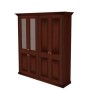 Dante Dan-50 (Орех бреннерский) Шкаф высокий двойной, 4 полки