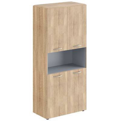 Dioni DHC 85.4 (Дуб каньон) Шкаф с 2-мя комплектами глухих малых дверей