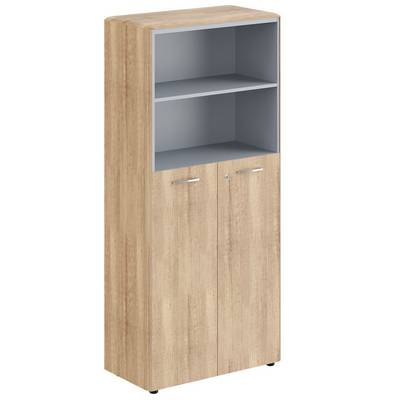 Dioni DHC 85.6(Z) (Дуб каньон) Шкаф с глухими средними дверьми с замком