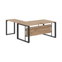 Энио ECT 1619 R (дуб денвер светлый/антрацит) Стол с боковой приставкой, правый 