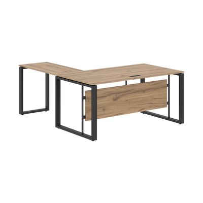 Энио ECT 1619 R (дуб денвер светлый/антрацит) Стол с боковой приставкой, правый 