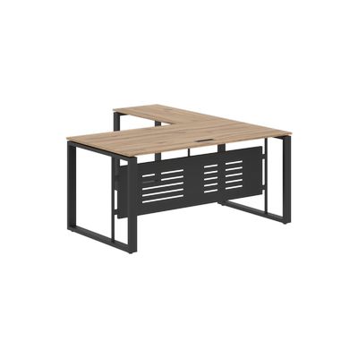Энио ECT 1619M L (дуб денвер светлый/антрацит) Стол с боковой приставкой, левый 