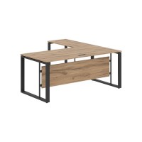 Энио ECT 1819 L (дуб денвер светлый/антрацит) Стол с боковой приставкой, левый 