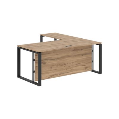 Энио ECT 1819H L (дуб денвер светлый/антрацит) Стол с боковой приставкой, левый 