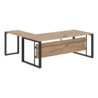 Энио ECT 2019 R (дуб денвер светлый/антрацит) Стол с боковой приставкой, правый 