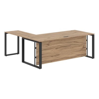 Энио ECT 2019H R (дуб денвер светлый/антрацит) Стол с боковой приставкой, правый 