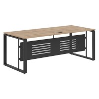 Энио EST 209M (дуб денвер светлый/антрацит) Стол руководителя 