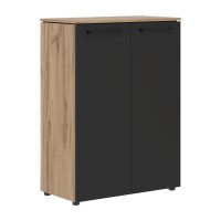 Энио MMC 85.1 (дуб денвер светлый/антрацит) Шкаф с глухими средними дверьми 