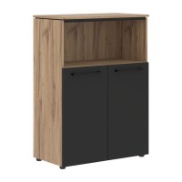 Энио MMC 85.3 (дуб денвер светлый/антрацит) Шкаф с глухими малыми дверьми 