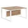 Энио ECT 1412 (дуб денвер светлый/белый) Стол для заседаний 