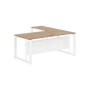 Энио ECT 1819M L (дуб денвер светлый/белый) Стол с боковой приставкой, левый 