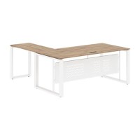 Энио ECT 1819M R (дуб денвер светлый/белый) Стол с боковой приставкой, правый 