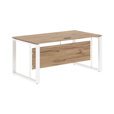 Энио EST 169 (дуб денвер светлый/белый) Стол руководителя 