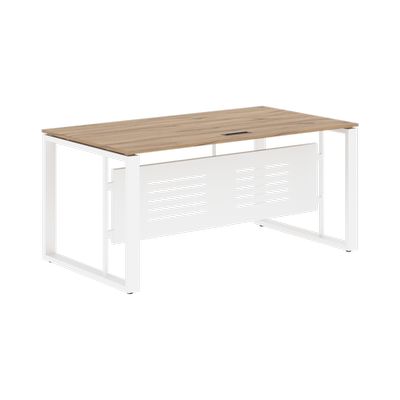 Энио EST 169M (дуб денвер светлый/белый) Стол руководителя 