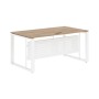 Энио EST 169M (дуб денвер светлый/белый) Стол руководителя 