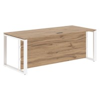 Энио EST 209H (дуб денвер светлый/белый) Стол руководителя 