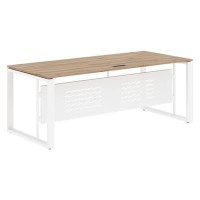 Энио EST 209M (дуб денвер светлый/белый) Стол руководителя 