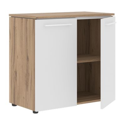 Энио MLC 85.1 (дуб денвер светлый/белый) Шкаф с глухими малыми дверьми 