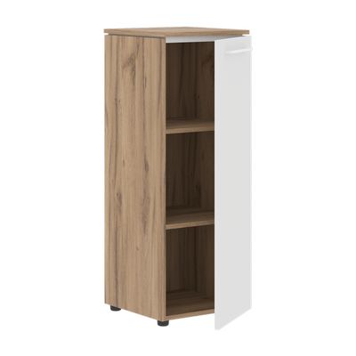 Энио MMC 42.1 (дуб денвер светлый/белый) Шкаф колонка с глухой средней дверью 