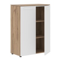 Энио MMC 85.1 (дуб денвер светлый/белый) Шкаф с глухими средними дверьми 