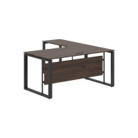 Энио ECT 1619 L (дуб денвер темный/антрацит) Стол с боковой приставкой, левый 