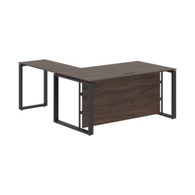 Энио ECT 1619H R (дуб денвер темный/антрацит) Стол с боковой приставкой, правый 