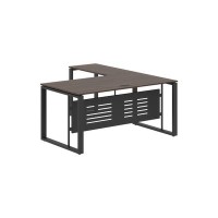 Энио ECT 1619M L (дуб денвер темный/антрацит) Стол с боковой приставкой, левый 
