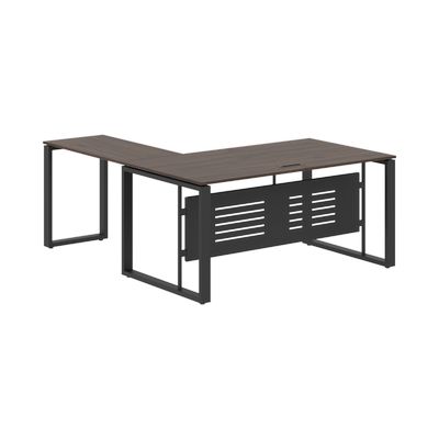 Энио ECT 1619M R (дуб денвер темный/антрацит) Стол с боковой приставкой, правый 