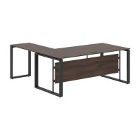 Энио ECT 1819 R (дуб денвер темный/антрацит) Стол с боковой приставкой, правый 