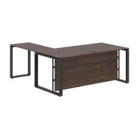 Энио ECT 1819H R (дуб денвер темный/антрацит) Стол с боковой приставкой, правый 