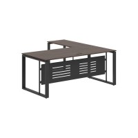 Энио ECT 1819M L (дуб денвер темный/антрацит) Стол с боковой приставкой, левый 