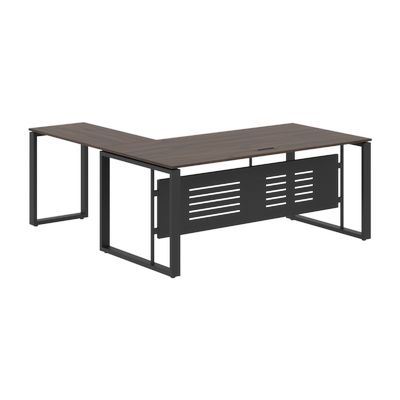 Энио ECT 1819M R (дуб денвер темный/антрацит) Стол с боковой приставкой, правый 