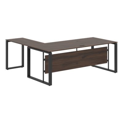 Энио ECT 2019 R (дуб денвер темный/антрацит) Стол с боковой приставкой, правый 