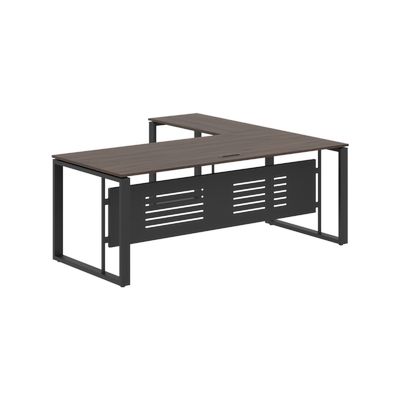 Энио ECT 2019M L (дуб денвер темный/антрацит) Стол с боковой приставкой, левый 