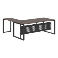 Энио ECT 2019M R (дуб денвер темный/антрацит) Стол с боковой приставкой, правый 