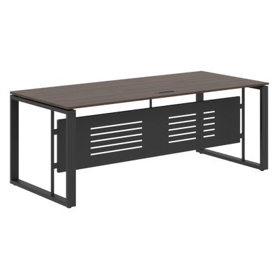 Энио EST 209M (дуб денвер темный/антрацит) Стол руководителя 