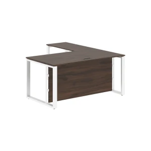 ECT 1619H L (дуб денвер темный/белый) Стол с боковой приставкой, левый 