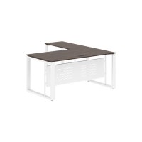 Энио ECT 1619M L (дуб денвер темный/белый) Стол с боковой приставкой, левый 