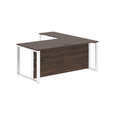 Энио ECT 1819H L (дуб денвер темный/белый) Стол с боковой приставкой, левый 