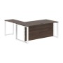 Энио ECT 1819H R (дуб денвер темный/белый) Стол с боковой приставкой, правый 