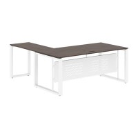 Энио ECT 1819M R (дуб денвер темный/белый) Стол с боковой приставкой, правый 