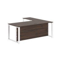 Энио ECT 2019H L (дуб денвер темный/белый) Стол с боковой приставкой, левый 