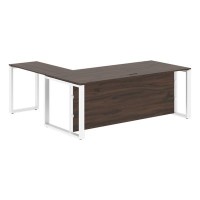 Энио ECT 2019H R (дуб денвер темный/белый) Стол с боковой приставкой, правый 