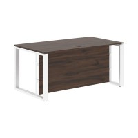 Энио EST 169H (дуб денвер темный/белый) Стол руководителя 