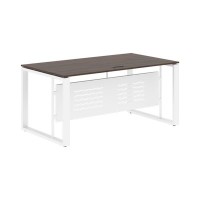 Энио EST 169M (дуб денвер темный/белый) Стол руководителя 