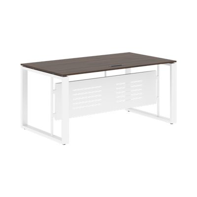 Энио EST 169M (дуб денвер темный/белый) Стол руководителя 