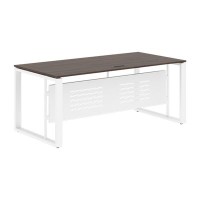 Энио EST 189M (дуб денвер темный/белый) Стол руководителя 