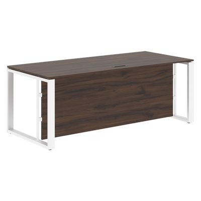 Энио EST 209H (дуб денвер темный/белый) Стол руководителя 