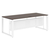 Энио EST 209M (дуб денвер темный/белый) Стол руководителя 
