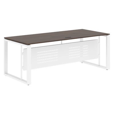 Энио EST 209M (дуб денвер темный/белый) Стол руководителя 